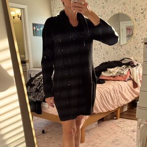 New York & Company Black Long Sleeve Dress